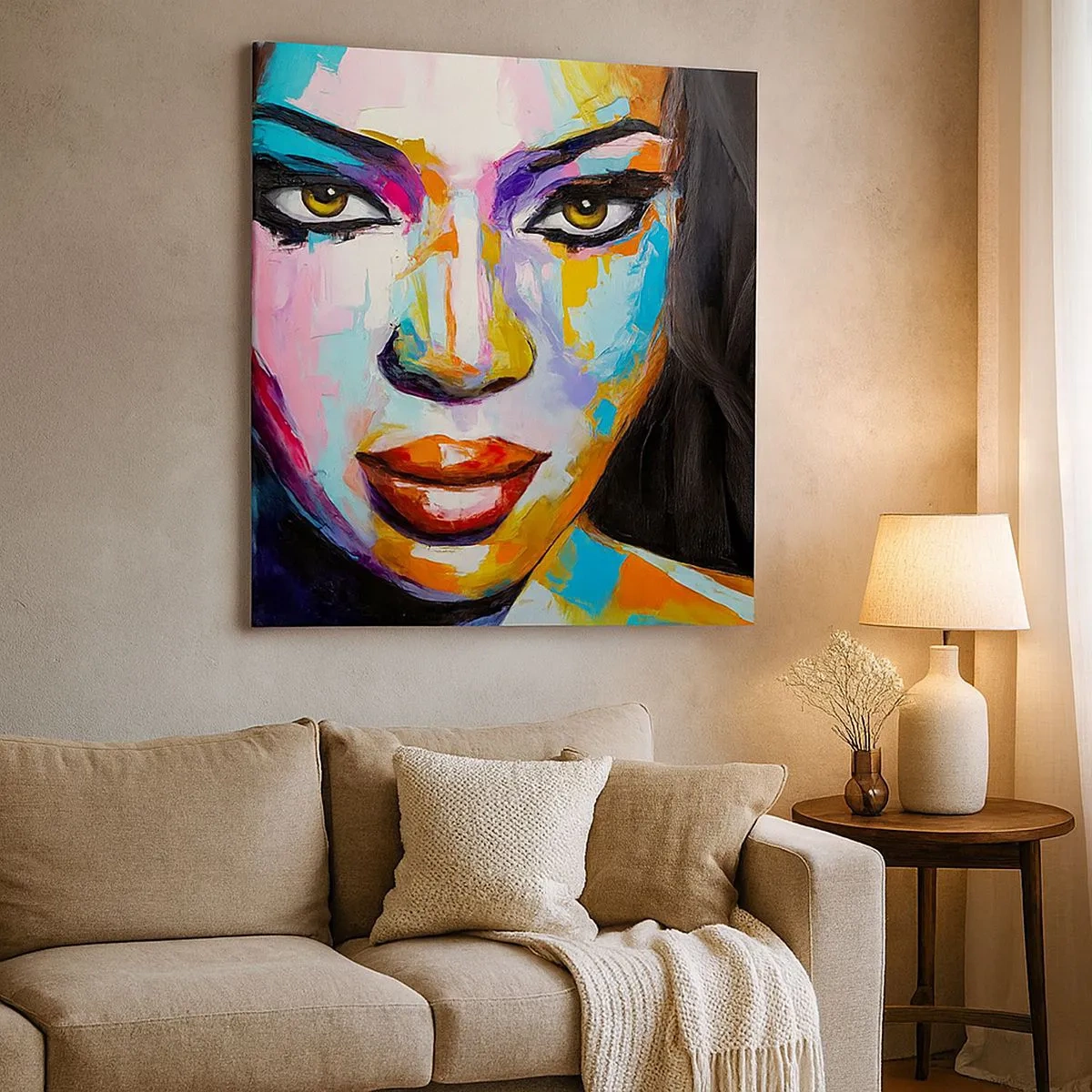 Obraz na płótnie - Nie sposób oderwac oczu - 30x30 cm