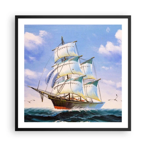 Plakat w czarnej ramie - Dumnie z wiatrem - 60x60 cm