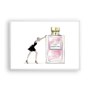 Plakat w białej ramie - Esencja kobiecości - 100x70 cm