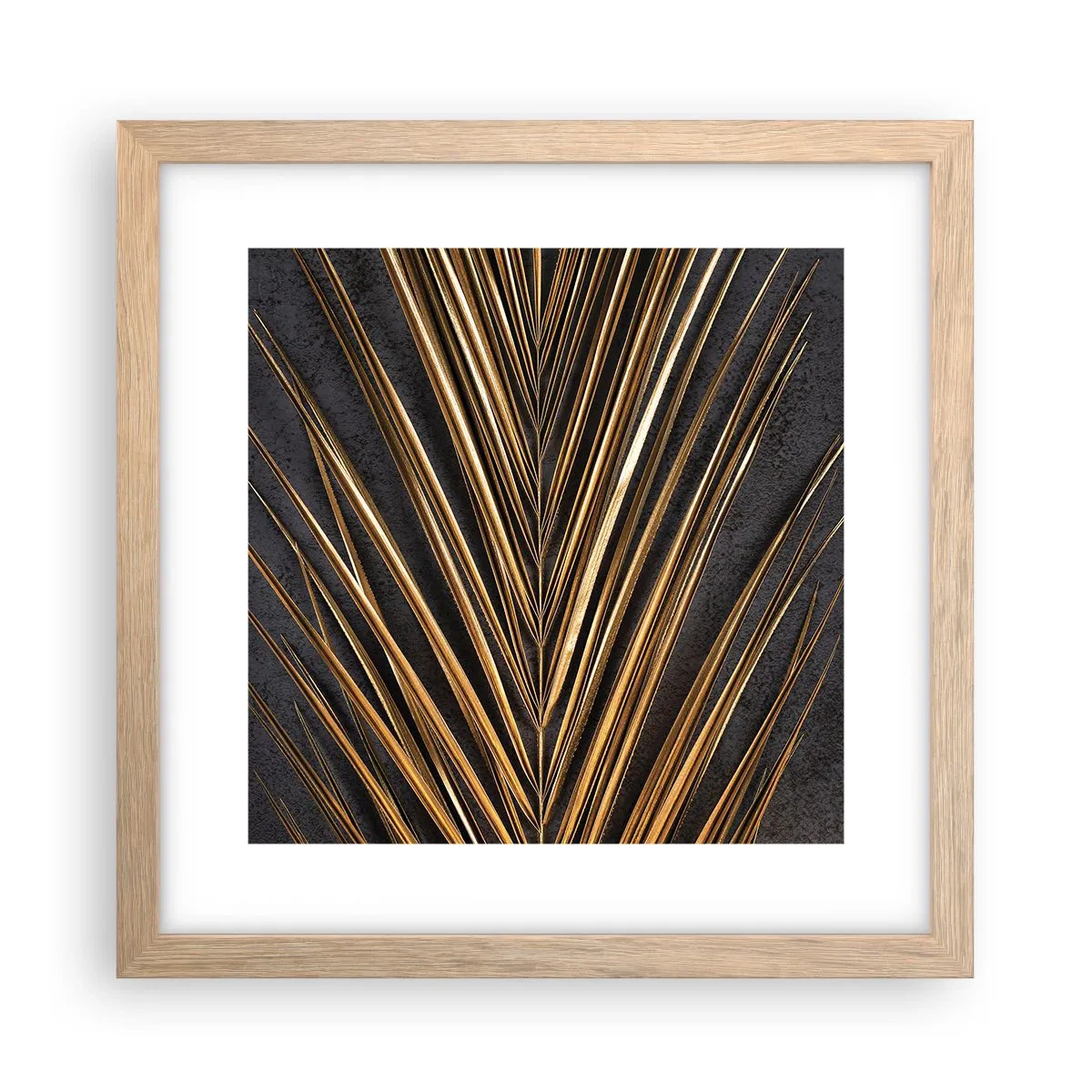 Plakat w ramie jasny dąb - Złoto tropików - 30x30 cm