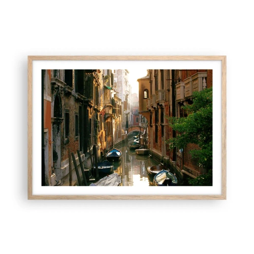 Plakat w ramie jasny dąb - W weneckim zaułku - 70x50 cm