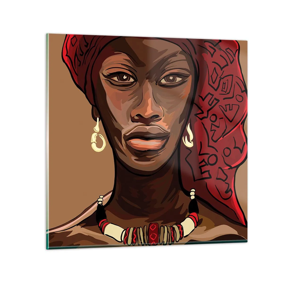 Obraz na szkle - Hebanowa Wenus - 70x70 cm