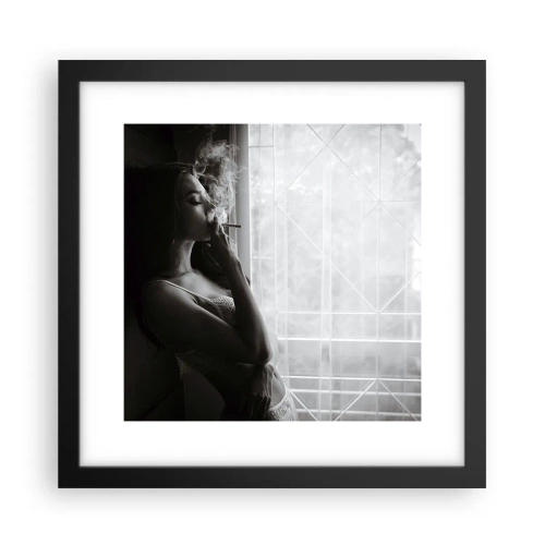 Plakat w czarnej ramie - Zmysłowa chwila - 30x30 cm