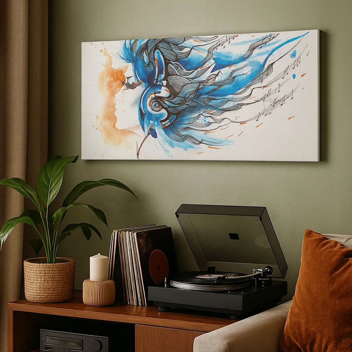 Obraz na płótnie - Niech gra muzyka - 100x40 cm