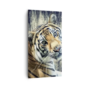 Obraz na płótnie - Portret w strugach światła - 55x100 cm