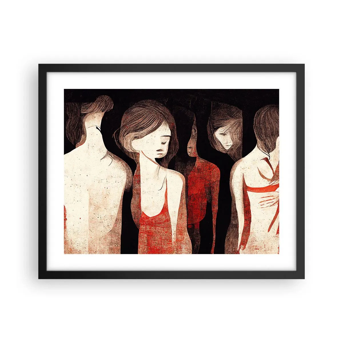 Plakat w czarnej ramie - Madonny z ciemności - 50x40 cm