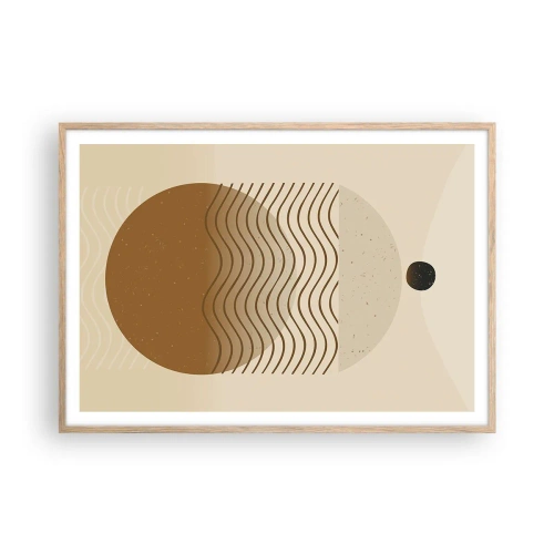 Plakat w ramie jasny dąb - O pochodzeniu figur geometrycznych - 100x70 cm