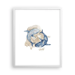 Plakat w białej ramie - Przyjaźń czy kochanie? - 40x50 cm