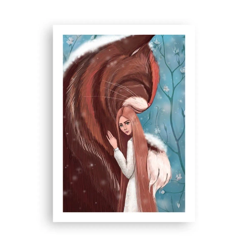 Plakat - Czuła obecność - 50x70cm - Witaj w baśni - Nowoczesna dekoracja ścienna do salonu, kuchni i sypialni ARTTOR