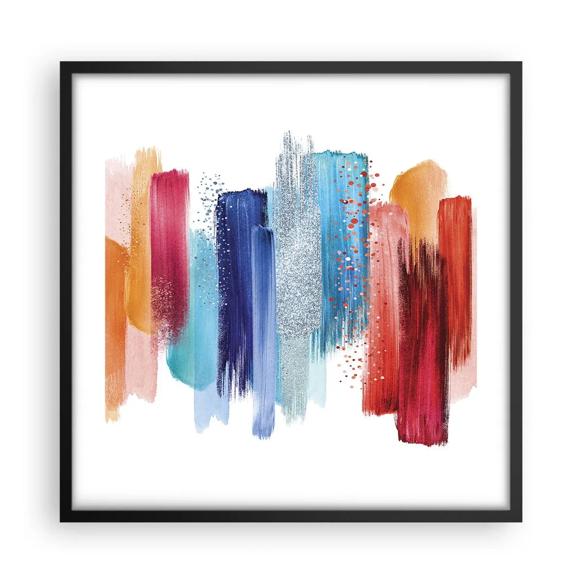 Plakat w czarnej ramie - W górę i w dół  - 50x50 cm