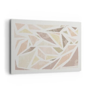 Obraz na płótnie - Abstrakcyjne geometryczne kształty w pastelowych kolorach - 120x80cm - Kompozycja witrażowa - Nowoczesna dekoracja ścienna do salonu, kuchni i sypialni ARTTOR