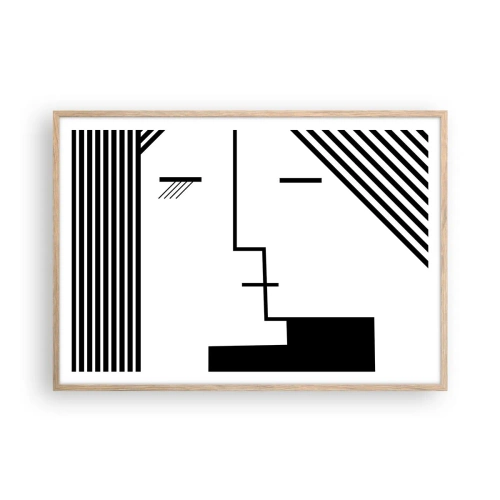 Plakat w ramie jasny dąb - Po prostu pocałunek - 100x70 cm