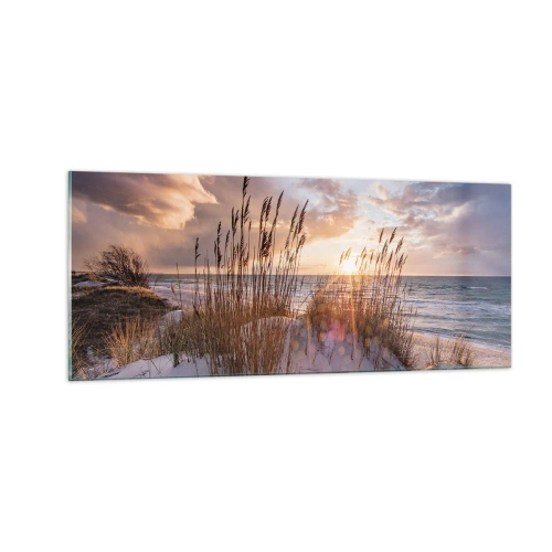 Obraz na szkle - Pożegnanie słońca i wiatru - 100x40 cm
