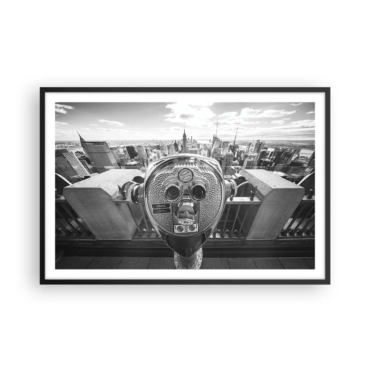 Plakat w czarnej ramie - Miasto nad miastami - 91x61 cm