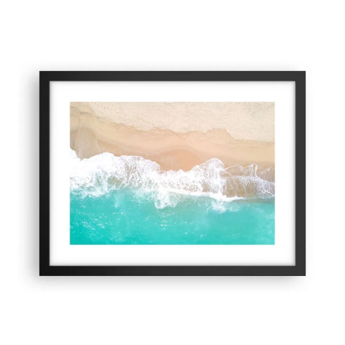 Plakat w czarnej ramie - Pieszczotliwy dotyk - 40x30 cm