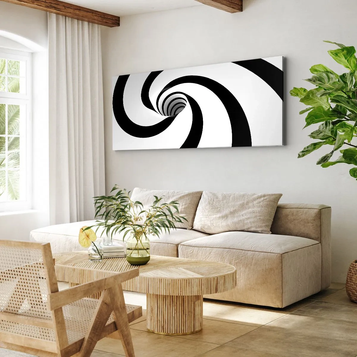 Obraz na płótnie - Poddać się wirowi? - 100x40 cm