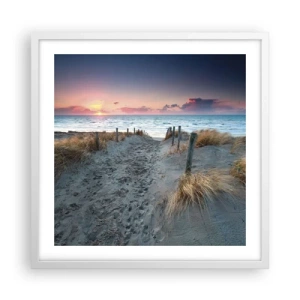 Plakat w białej ramie - Rozlałeś tęczę blasków promienistą… - 50x50 cm