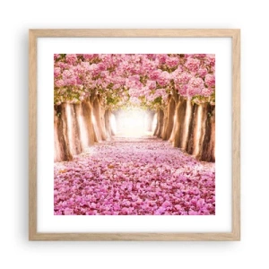 Plakat w ramie jasny dąb - Droga do raju - 40x40 cm