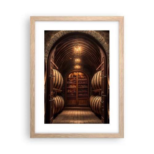 Plakat w ramie jasny dąb - Klimatyczna piwnica - 30x40 cm
