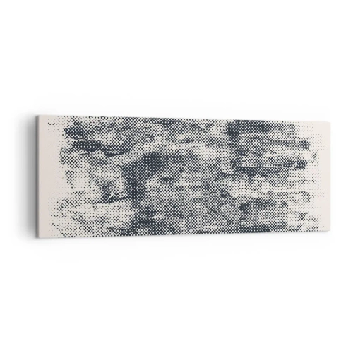 Obraz na płótnie - Abstrakcyjna mglista kompozycja w odcieniach szarości - 140x50cm - Mglista kompozycja - Nowoczesna dekoracja ścienna do salonu i sypialni ARTTOR