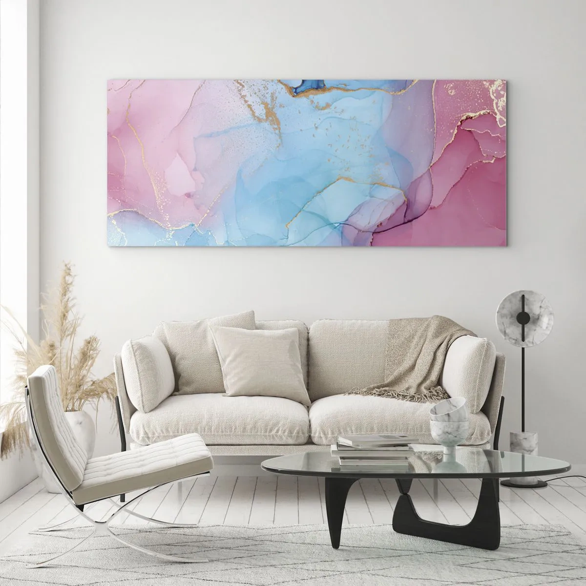 Obraz na szkle - Spotkanie i przenikanie - 100x40 cm
