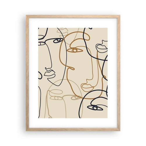 Plakat w ramie jasny dąb - Portret zwielokrotniony - 40x50 cm