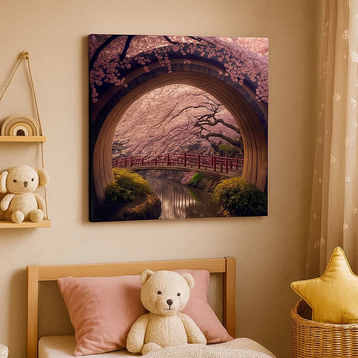 Obraz na płótnie - Japońska wiosna - 30x30 cm