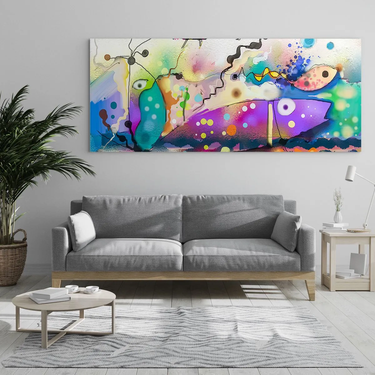 Obraz na szkle - Brak słów! - 90x30 cm