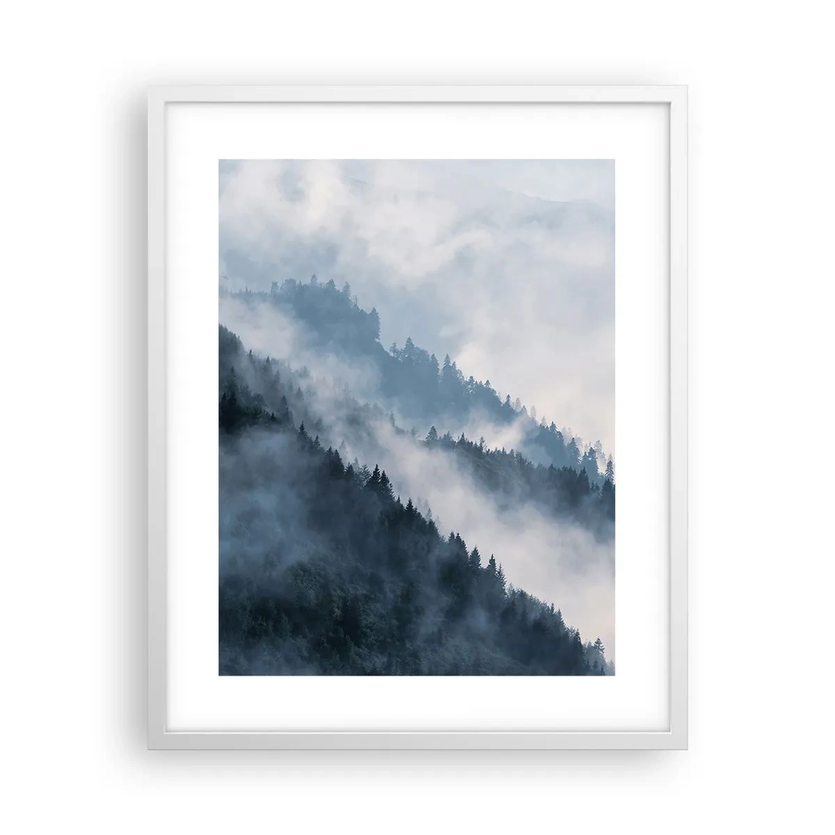 Plakat w białej ramie - Mistyka gór - 40x50 cm