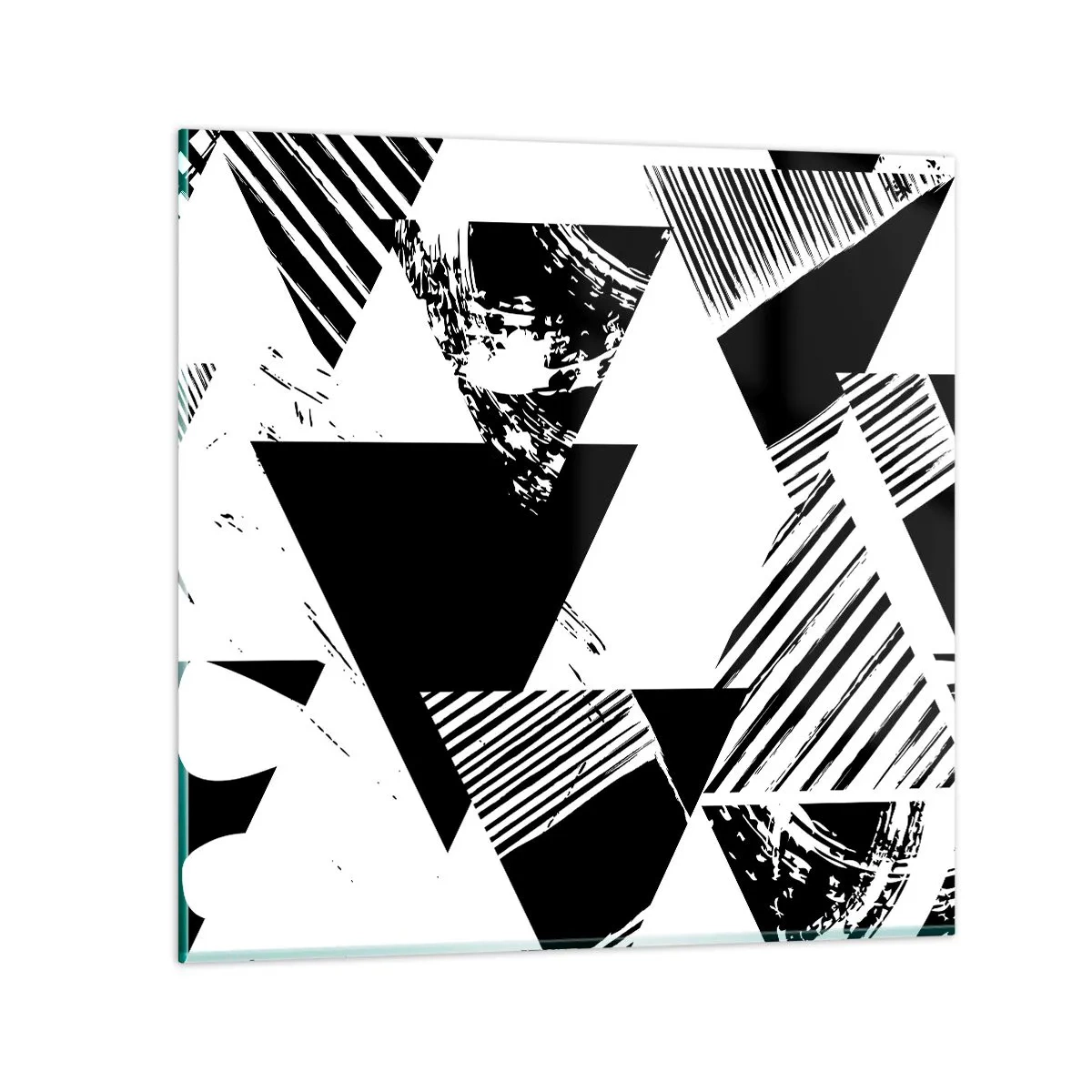 Obraz na szkle - Deszcz trójkątów - 40x40 cm