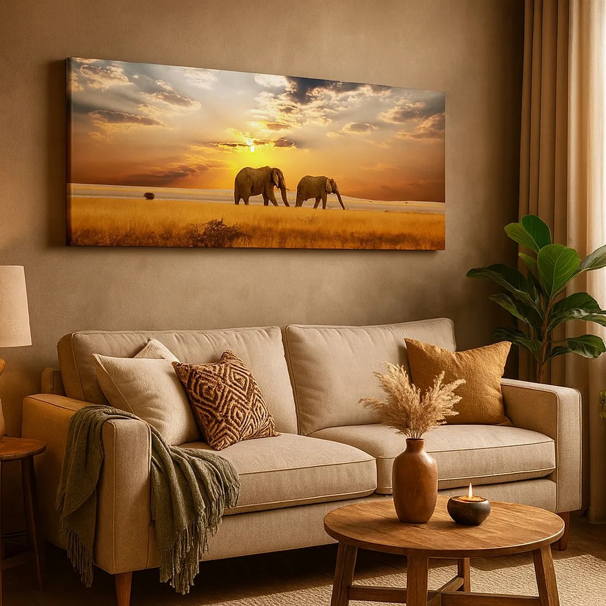 Obraz na płótnie - Rodzinna przechadzka - 100x40 cm