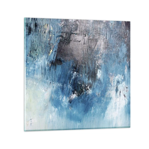 Obraz na szkle - Błękitna rapsodia - 30x30 cm