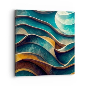 Obraz na płótnie - Meandry błękitu - 40x40 cm