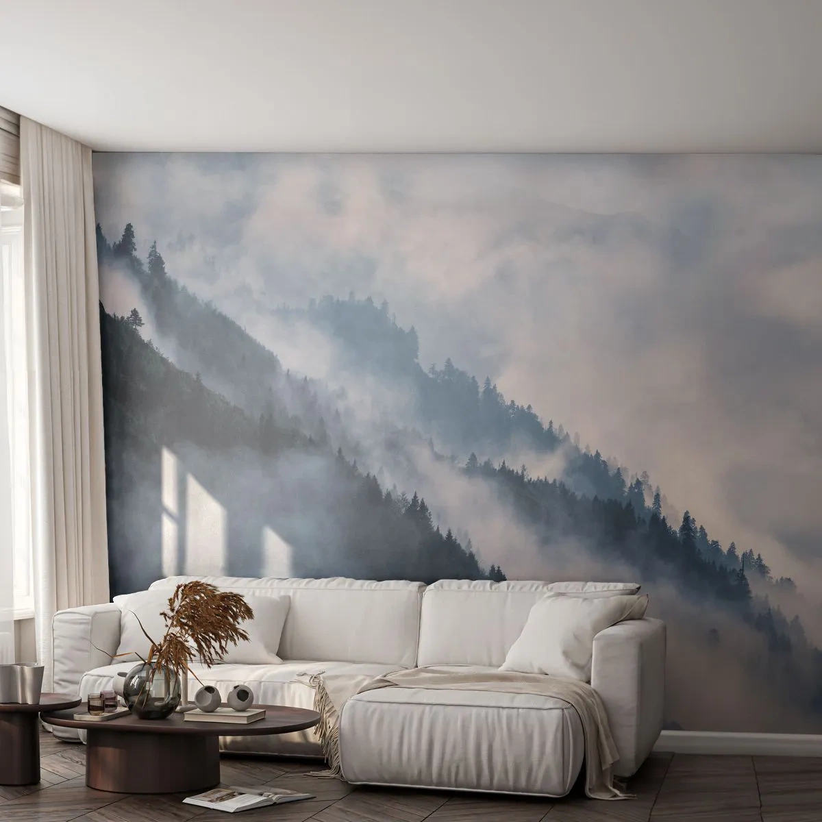 Fototapeta Premium Canvas - Mistyka gór - Krajobraz, Góry, Las - 500x350 cm