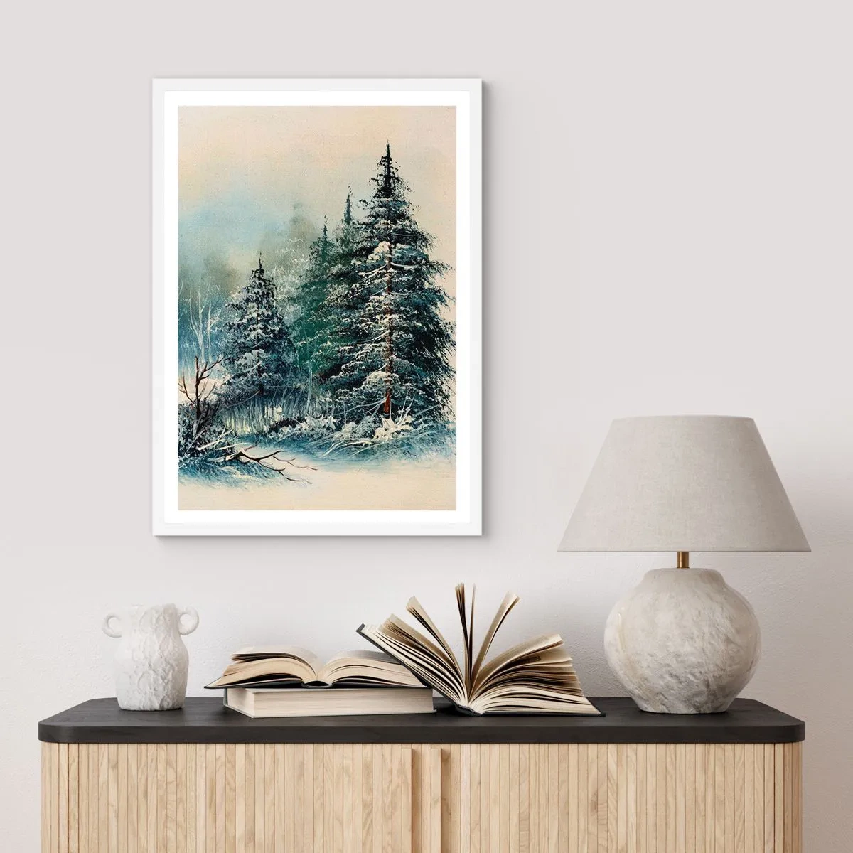 Plakat w białej ramie - Gotowe do Świąt - 30x40 cm