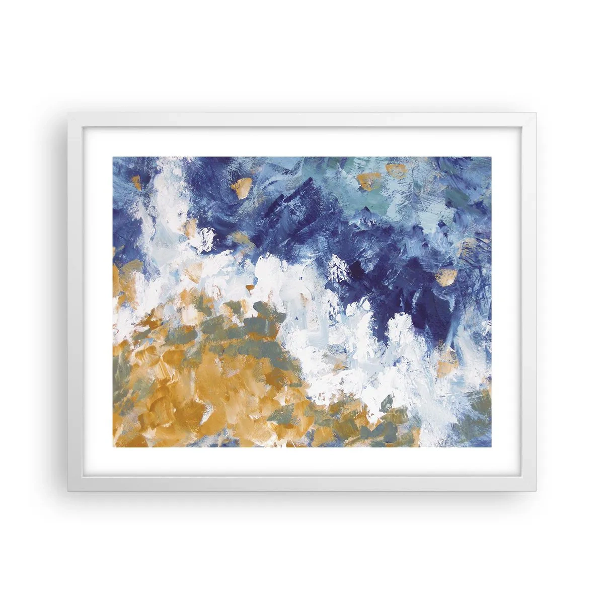 Plakat w białej ramie - Taniec żywiołów - 50x40 cm