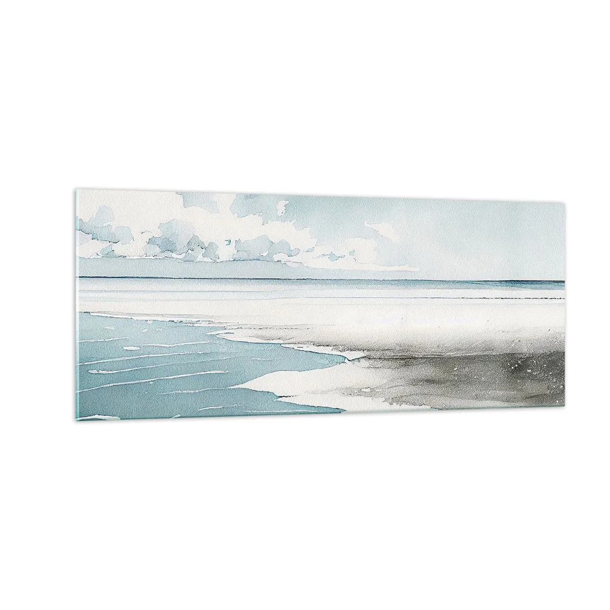 Obraz na szkle - Łagodny przypływ - 100x40 cm