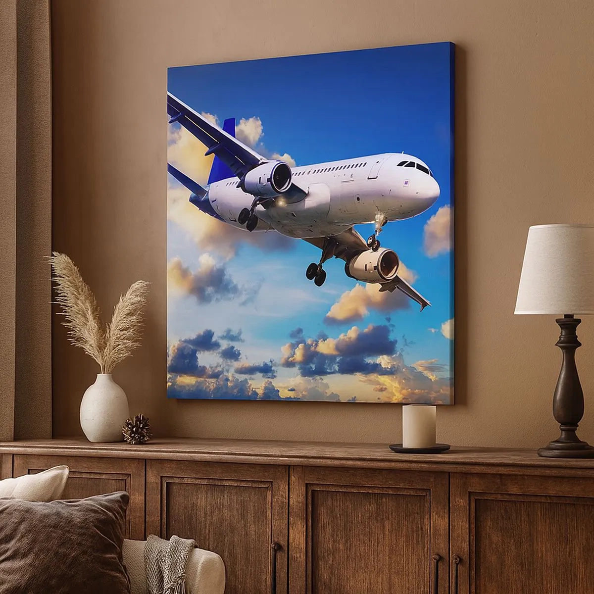 Obraz na płótnie - Podróż w bieli i błękicie - 30x30 cm