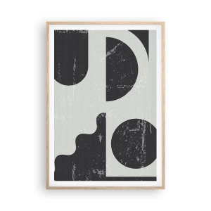 Plakat w ramie jasny dąb - Kompozycja ponad i pod - 70x100 cm