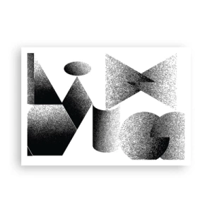 Plakat - Geometria złożona z kątów i owalnych kształtów - 100x70cm - Kąty i owale - Nowoczesna dekoracja ścienna do salonu i sypialni ARTTOR