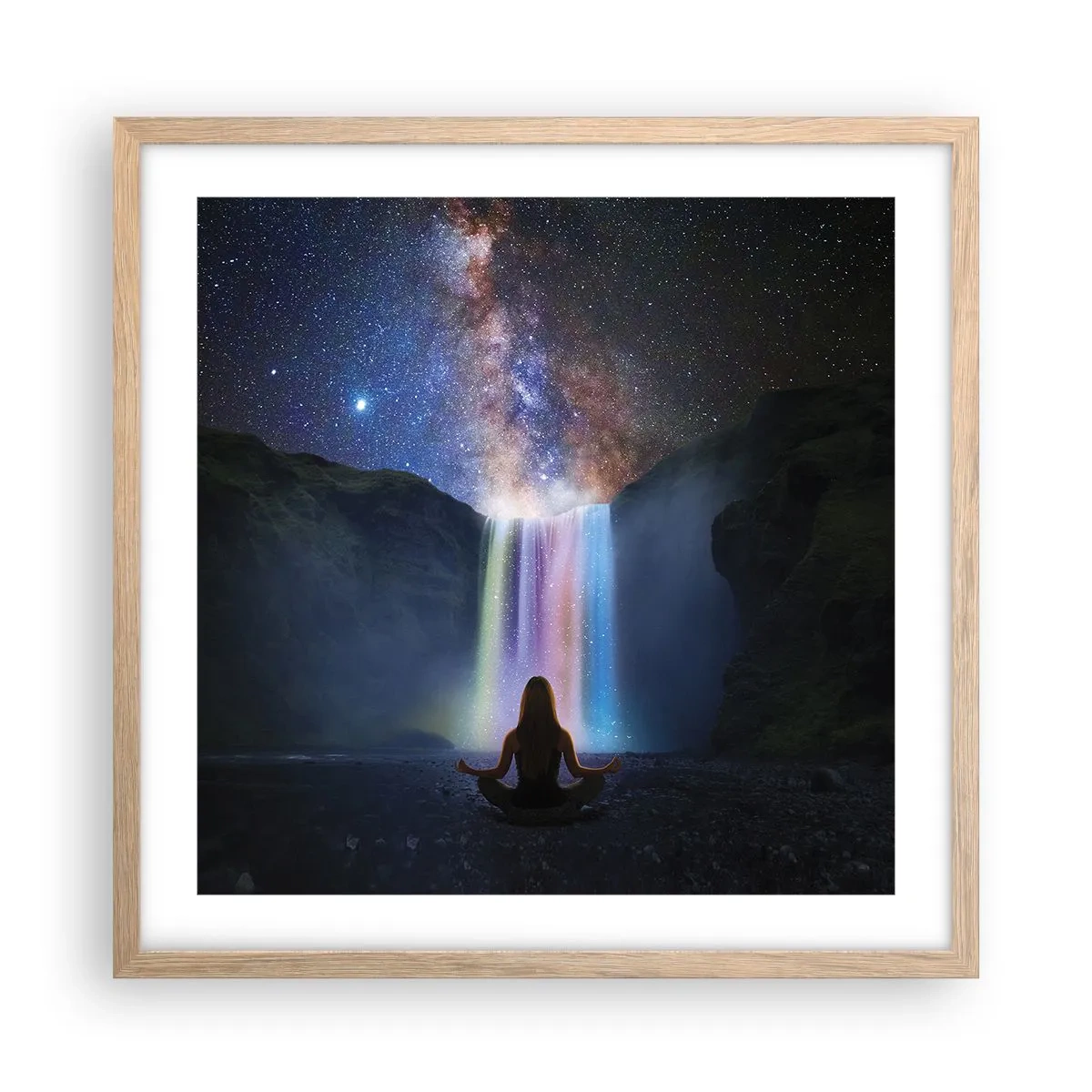 Plakat w ramie jasny dąb - Absolutna harmonia - 50x50 cm