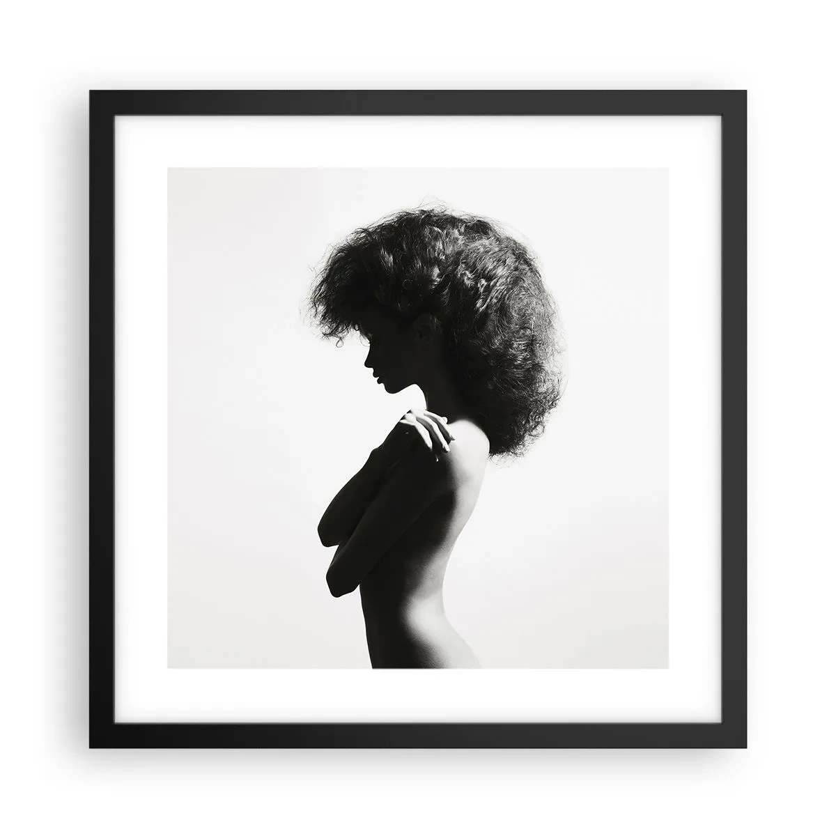 Plakat w czarnej ramie - Jak kwiat na smukłej łodydze - 40x40 cm