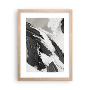 Plakat w ramie jasny dąb - Abstrakcja z rozmachem - 30x40 cm