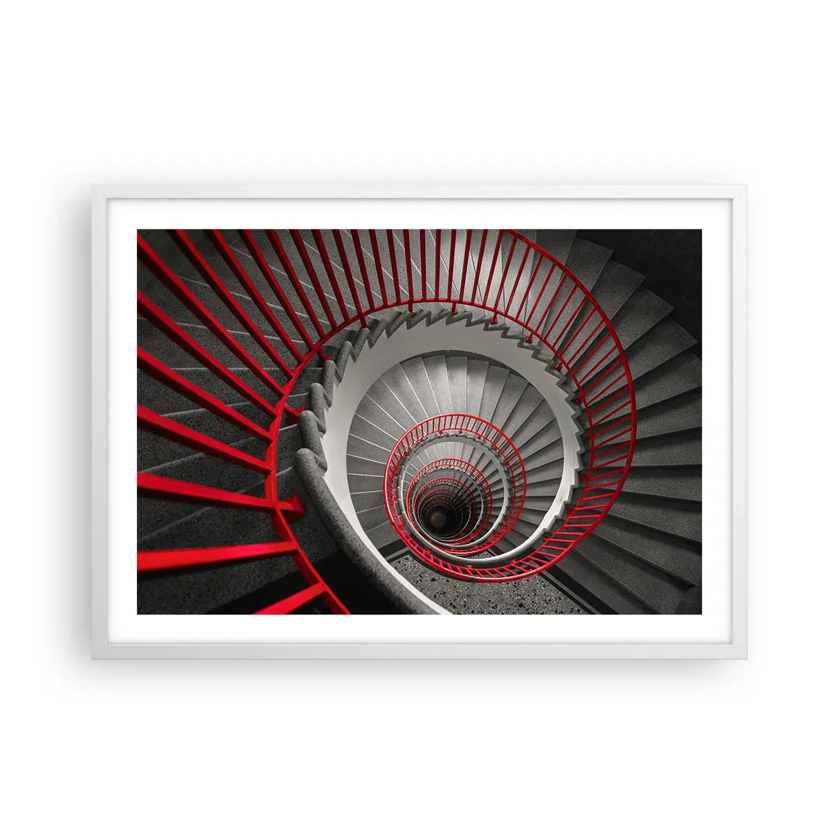 Plakat w białej ramie - Zabawy architektury - 70x50 cm