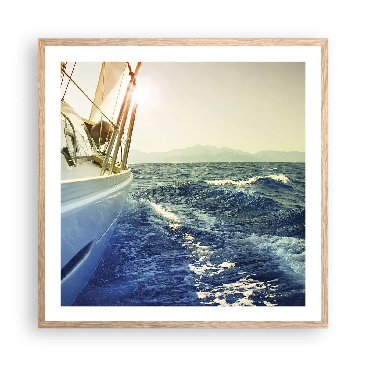 Plakat w ramie jasny dąb - Po przygodę - 60x60 cm