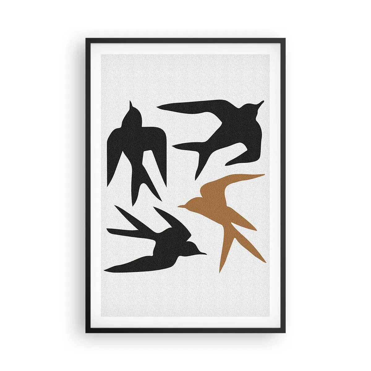 Plakat w czarnej ramie - Jaskółcze zabawy - 61x91 cm
