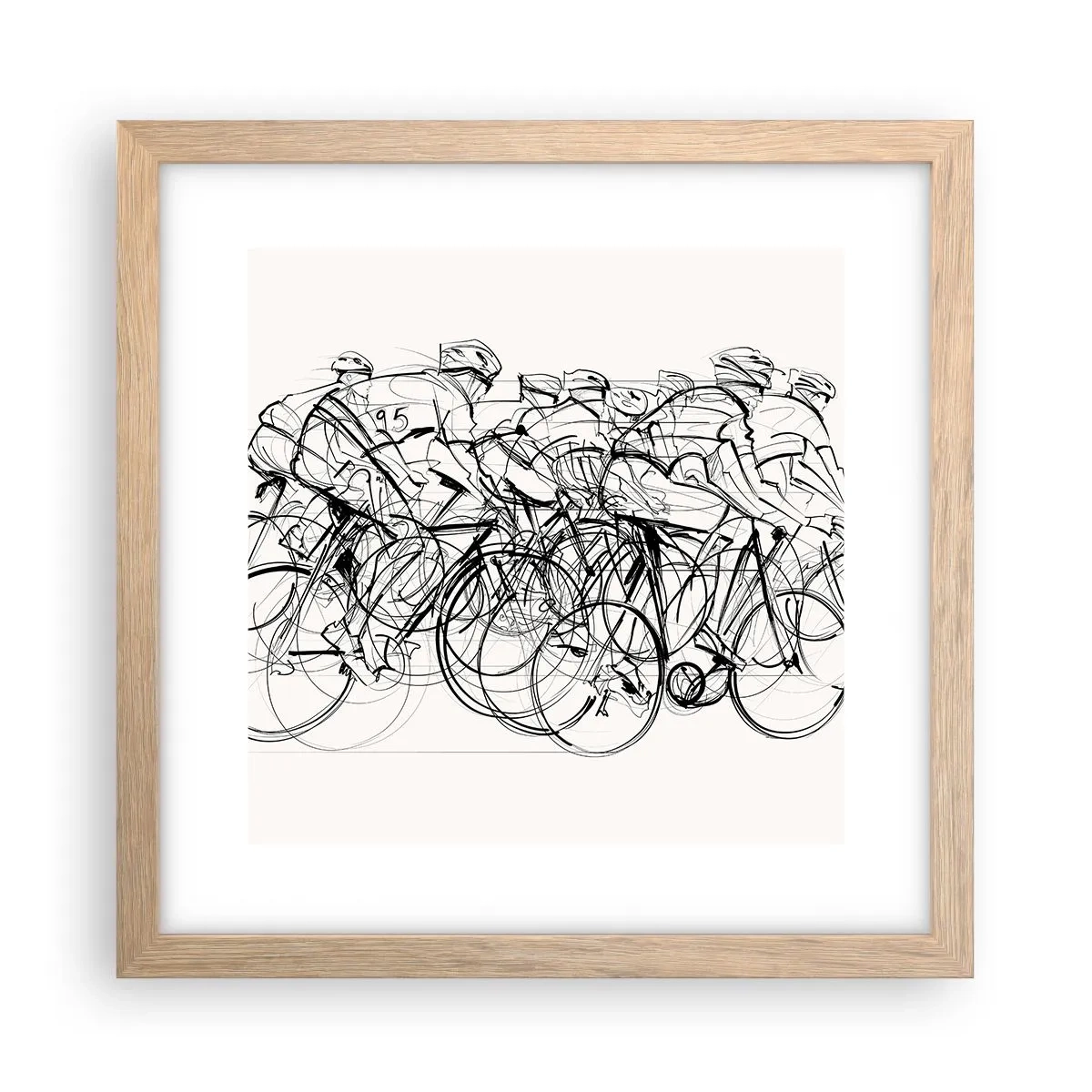 Plakat w ramie jasny dąb - Wespół w zespół - 30x30 cm
