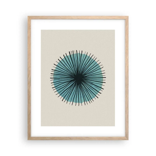 Plakat w ramie jasny dąb - Promieniście na błękicie - 40x50 cm