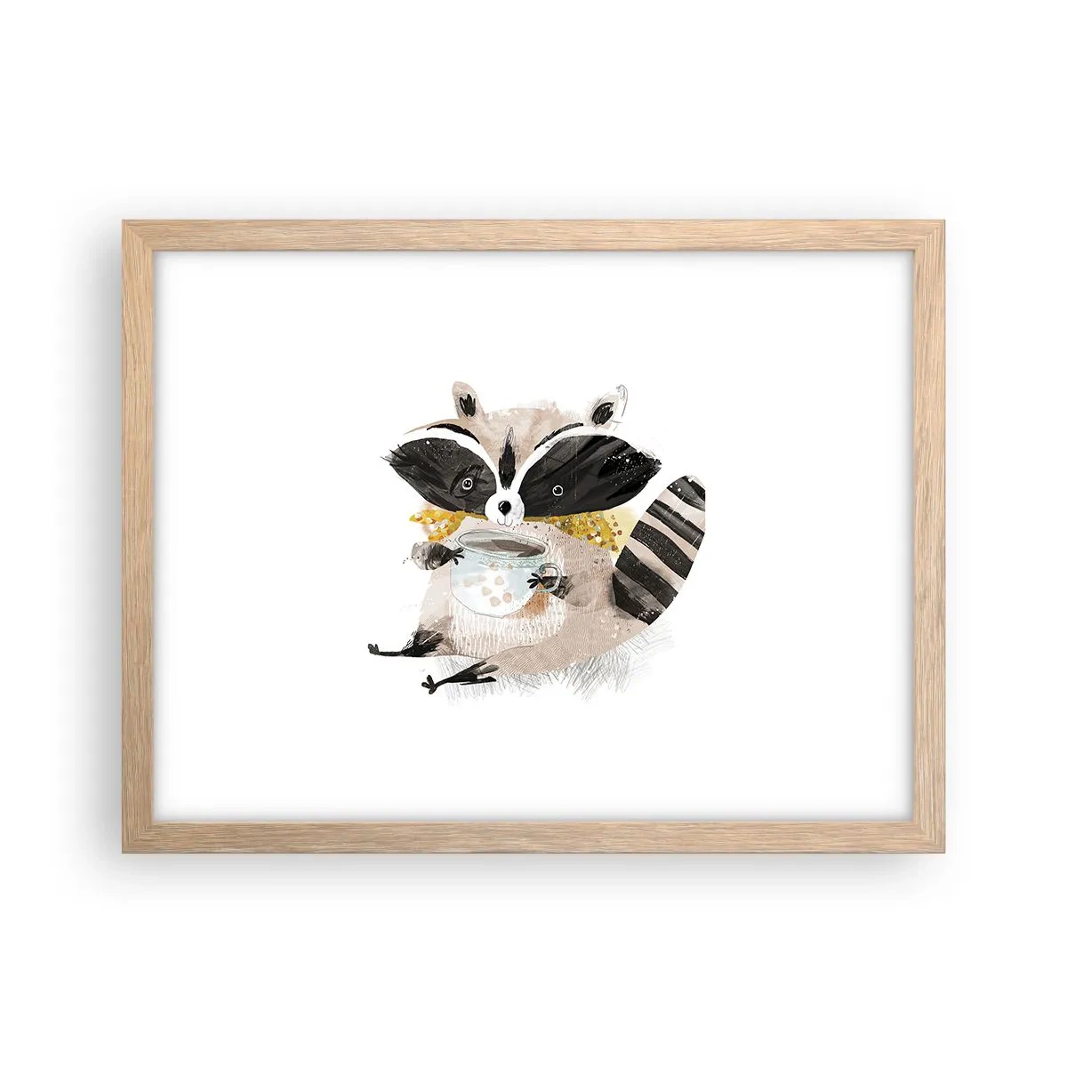 Plakat w ramie jasny dąb - Mój przyjaciel szop - 40x30 cm