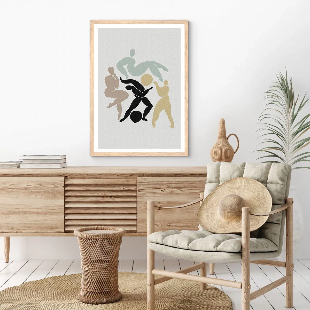 Plakat w ramie jasny dąb - Ruch dla zdrowia i dla urody - 30x40 cm